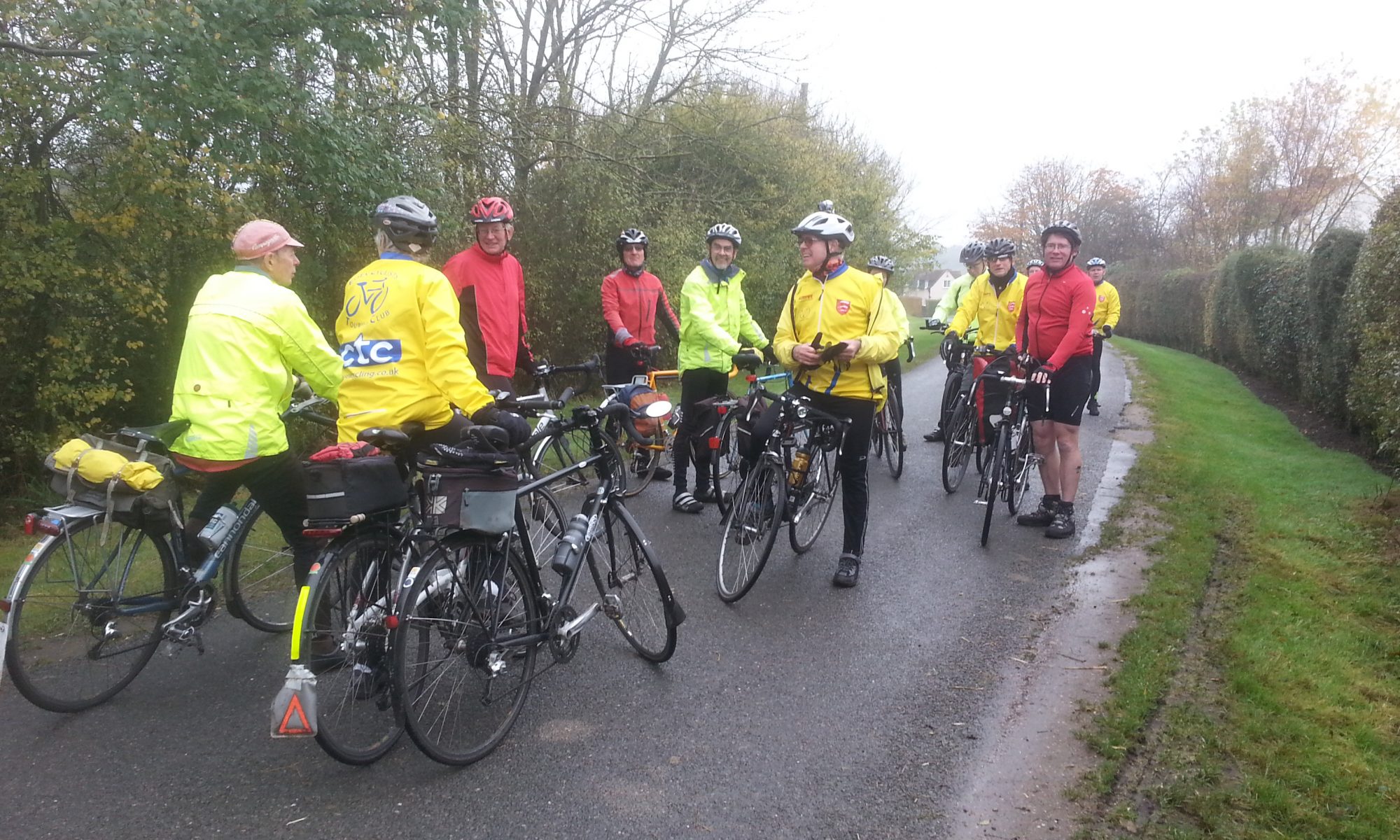 Two Essex CTC groups meet in the middle of nowhere